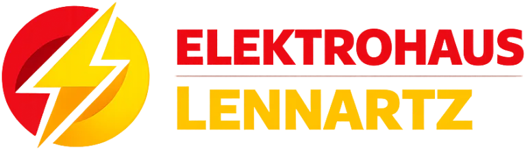 Schriftzug von Elektrohaus Lennartz auf hellem Hintergrund